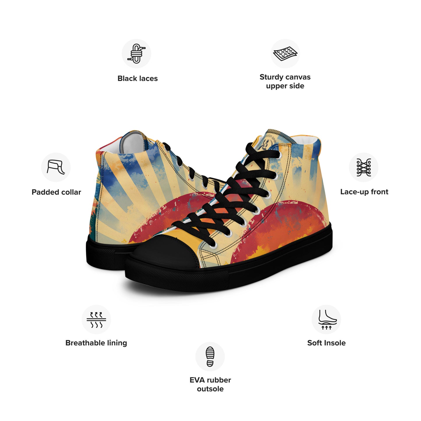 Men’s high top canvas shoes Col 02