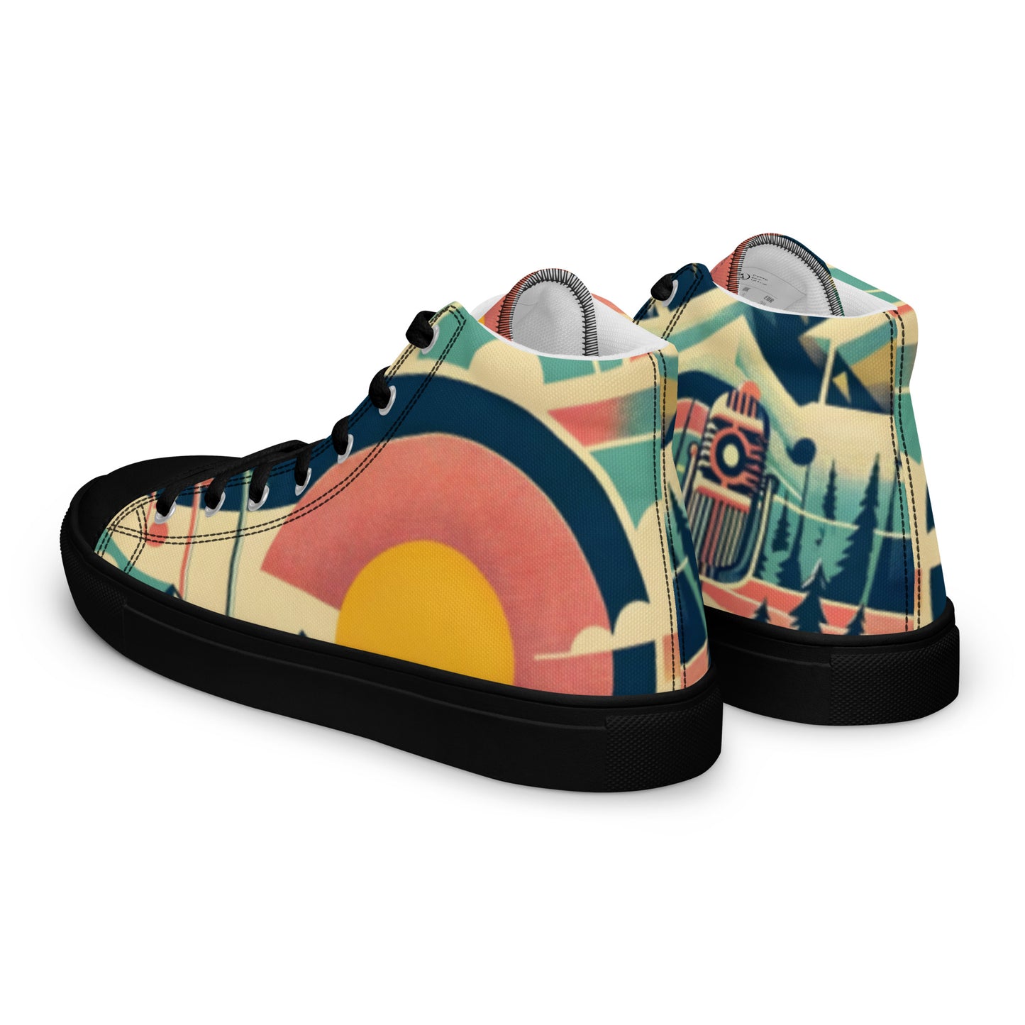 Men’s high top canvas shoes Colorado 01 black