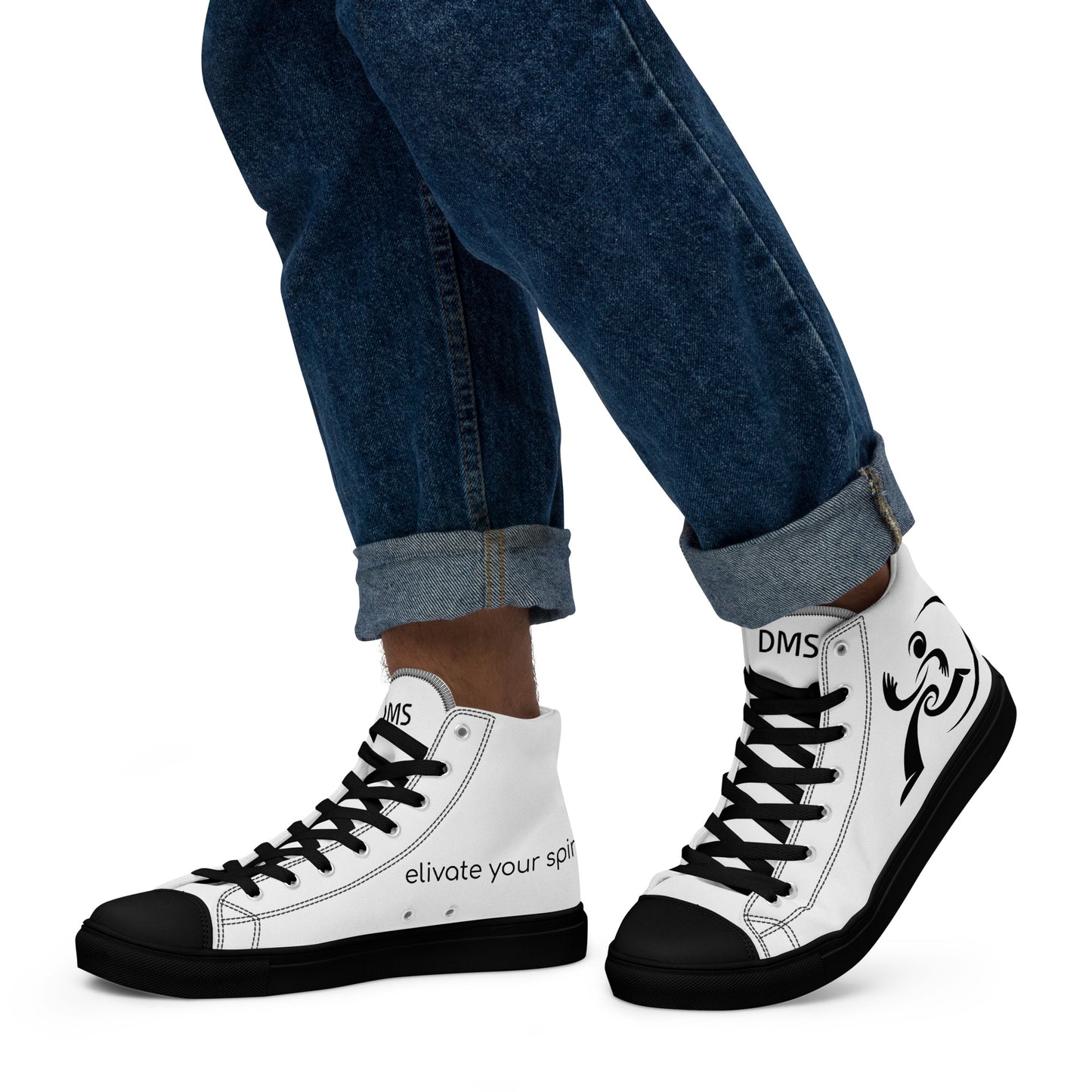 Men’s high top canvas shoes logo