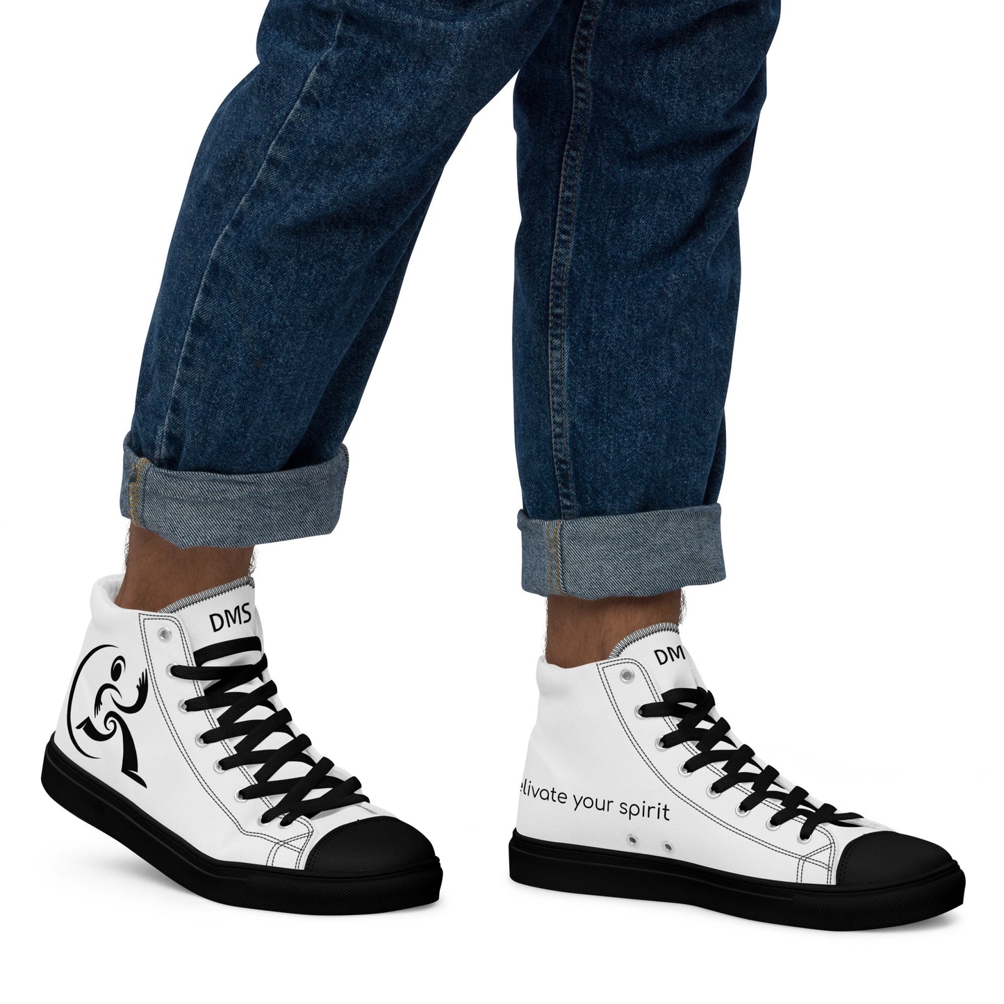 Men’s high top canvas shoes logo